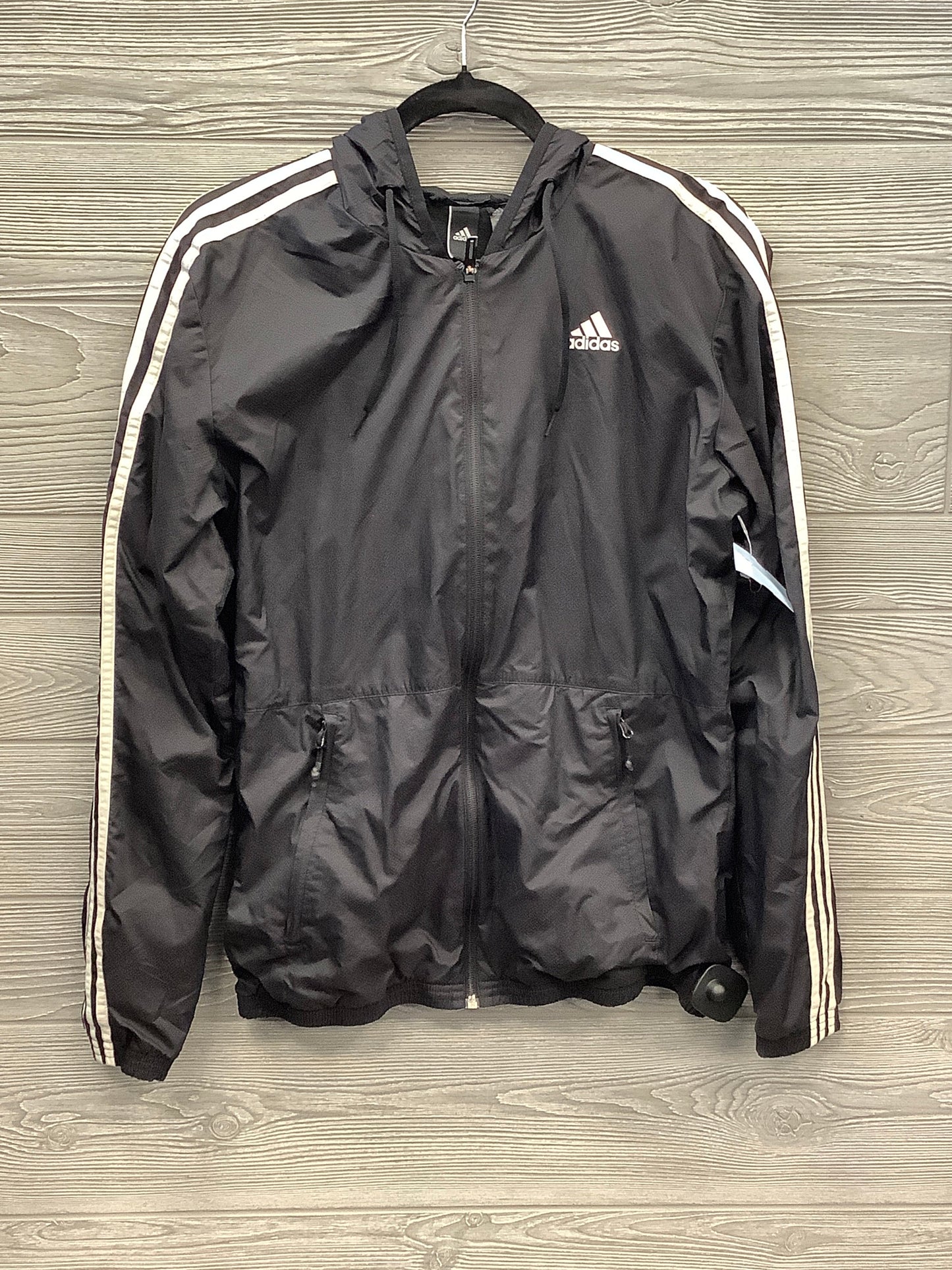 Athletic Jacket By Adidas In Black, Size: S