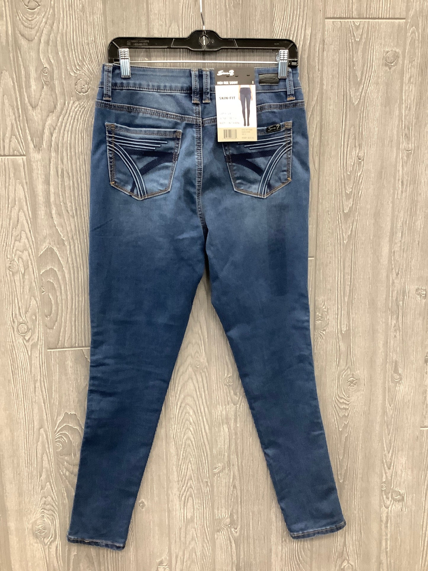 Jeans Skinny By Seven 7 In Blue Denim, Size: 8