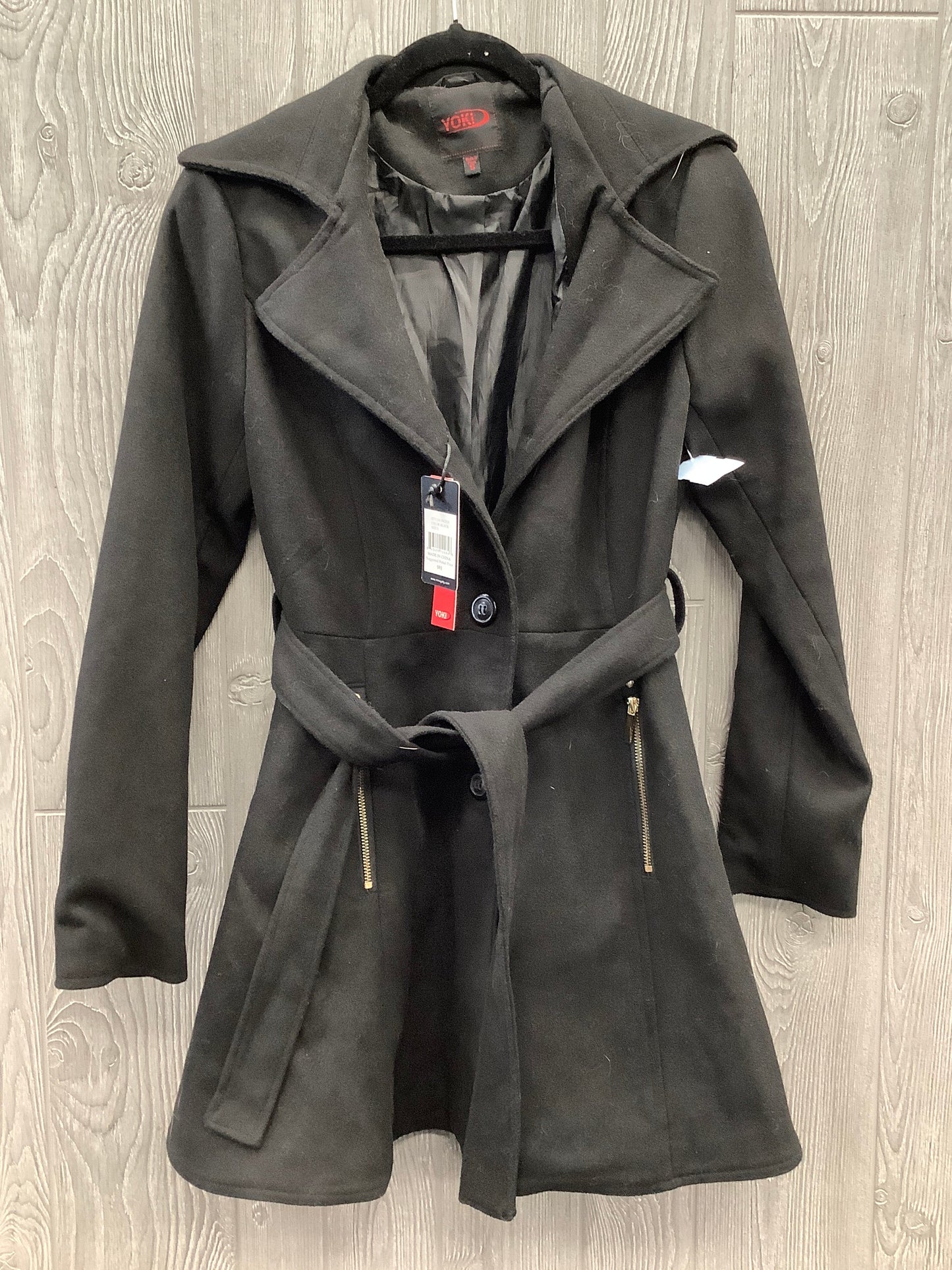 Coat Peacoat By Yoki In Black, Size: S