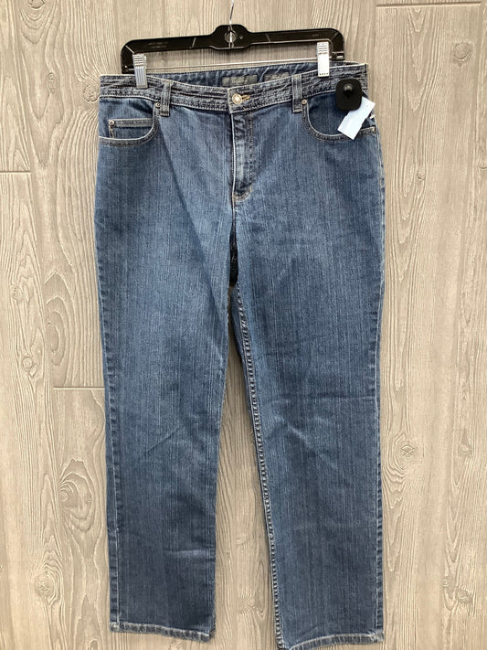 Jeans Straight By Liz Claiborne In Blue Denim, Size: 12