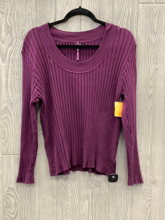 Top Long Sleeve By Apt 9 In Purple, Size: Xl