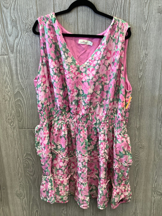 Dress Casual Midi By Vineyard Vines In Floral Print, Size: 3