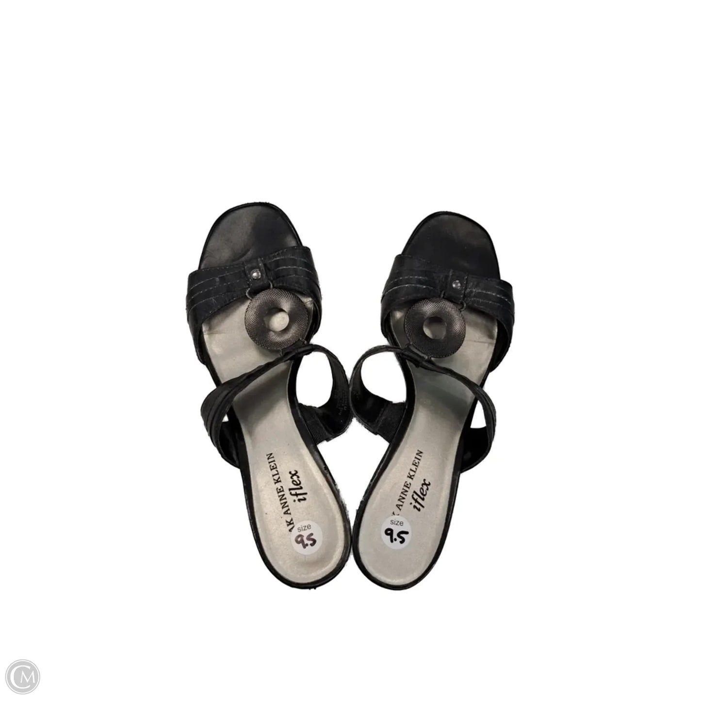 Sandals Heels Kitten By Anne Klein In Black, Size: 9.5