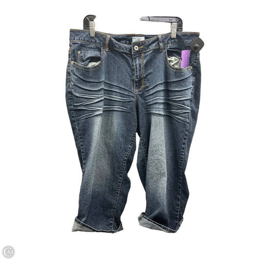 Capris By Cato In Blue Denim, Size: 18