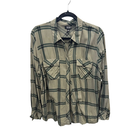Top Long Sleeve By Ana In Green, Size: 1x