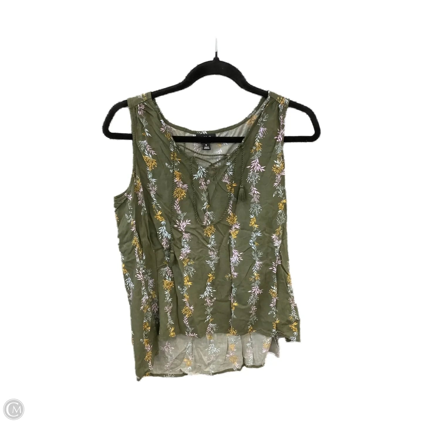 Top Sleeveless By Ana In Green, Size: S