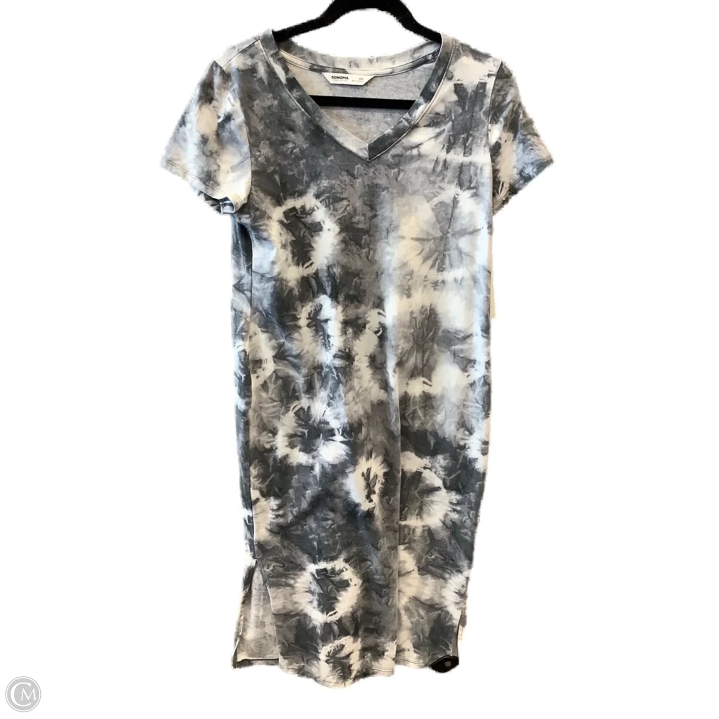 Dress Casual Midi By Sonoma In Grey & White, Size: Mp