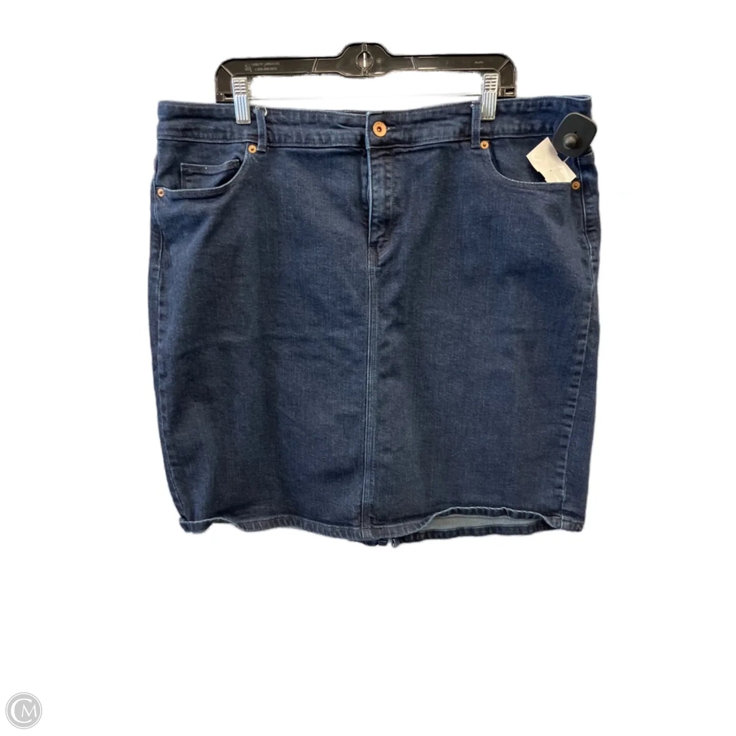 Skirt Midi By Lands End In Blue Denim, Size: 20