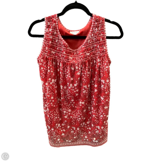 Top Sleeveless By Max Studio In Red, Size: Xs