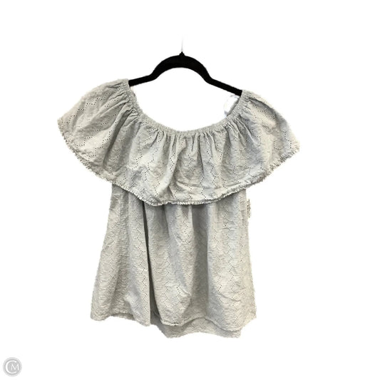 Top Short Sleeve By Knox Rose In Blue, Size: Xxl