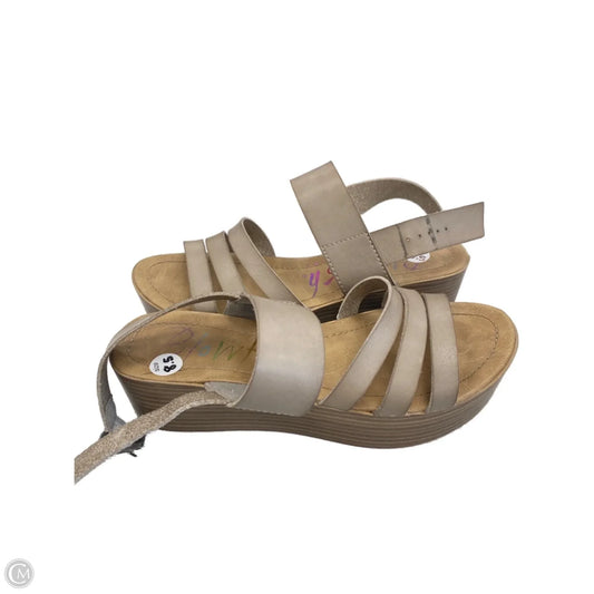 Sandals Heels Platform By Blowfish In Taupe, Size: 8.5
