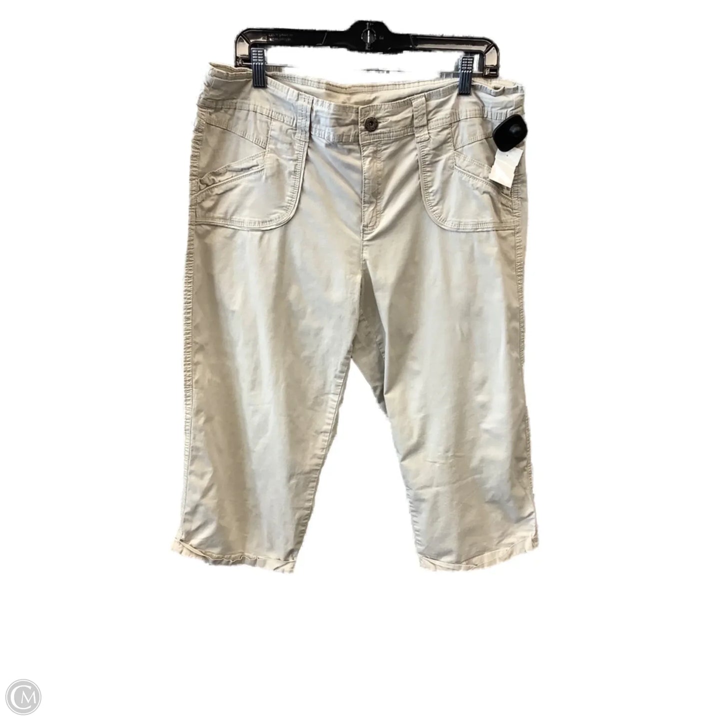 Capris By Clothes Mentor In Tan, Size: 14