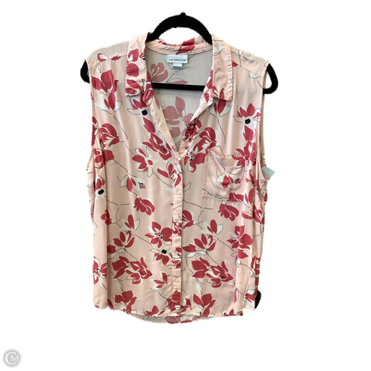 Top Sleeveless By Liz Claiborne In Pink, Size: Xxl