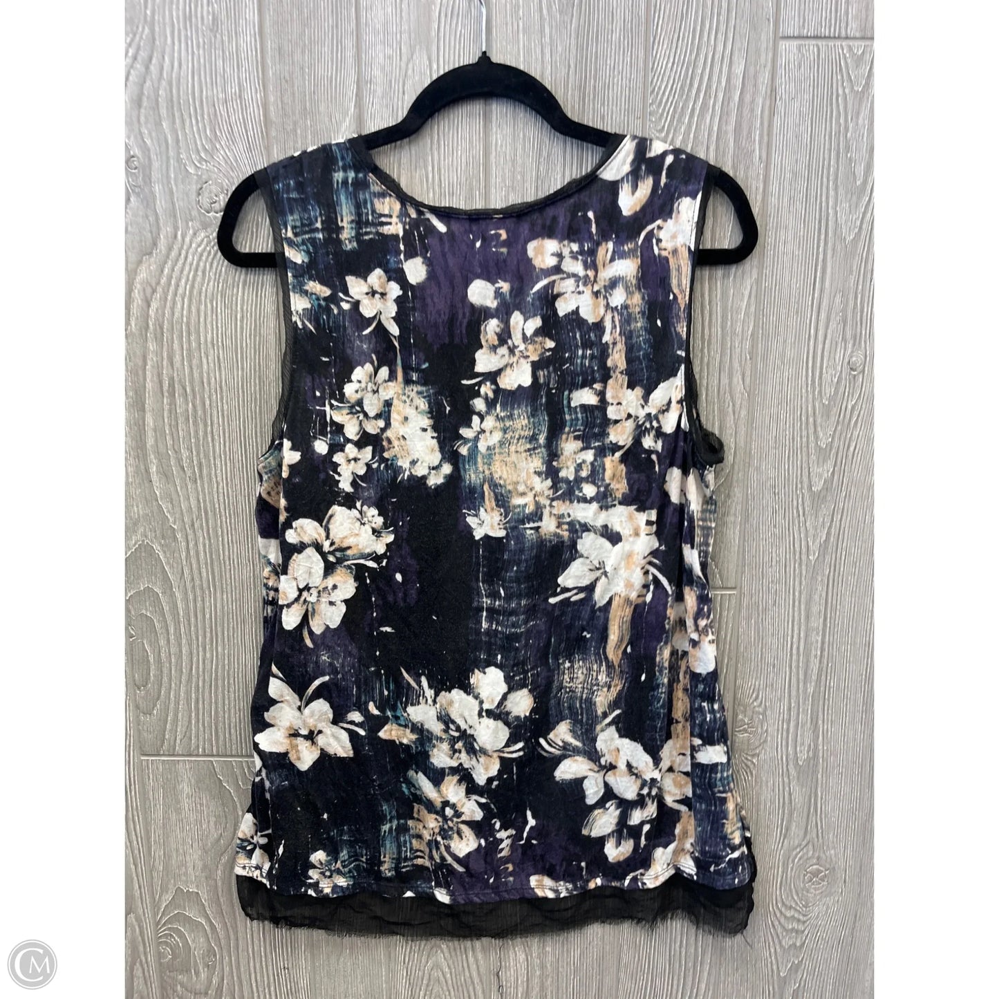 Top Sleeveless By Simply Vera In Purple, Size: L