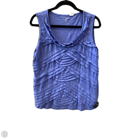 Top Sleeveless By Chicos In Blue, Size: M