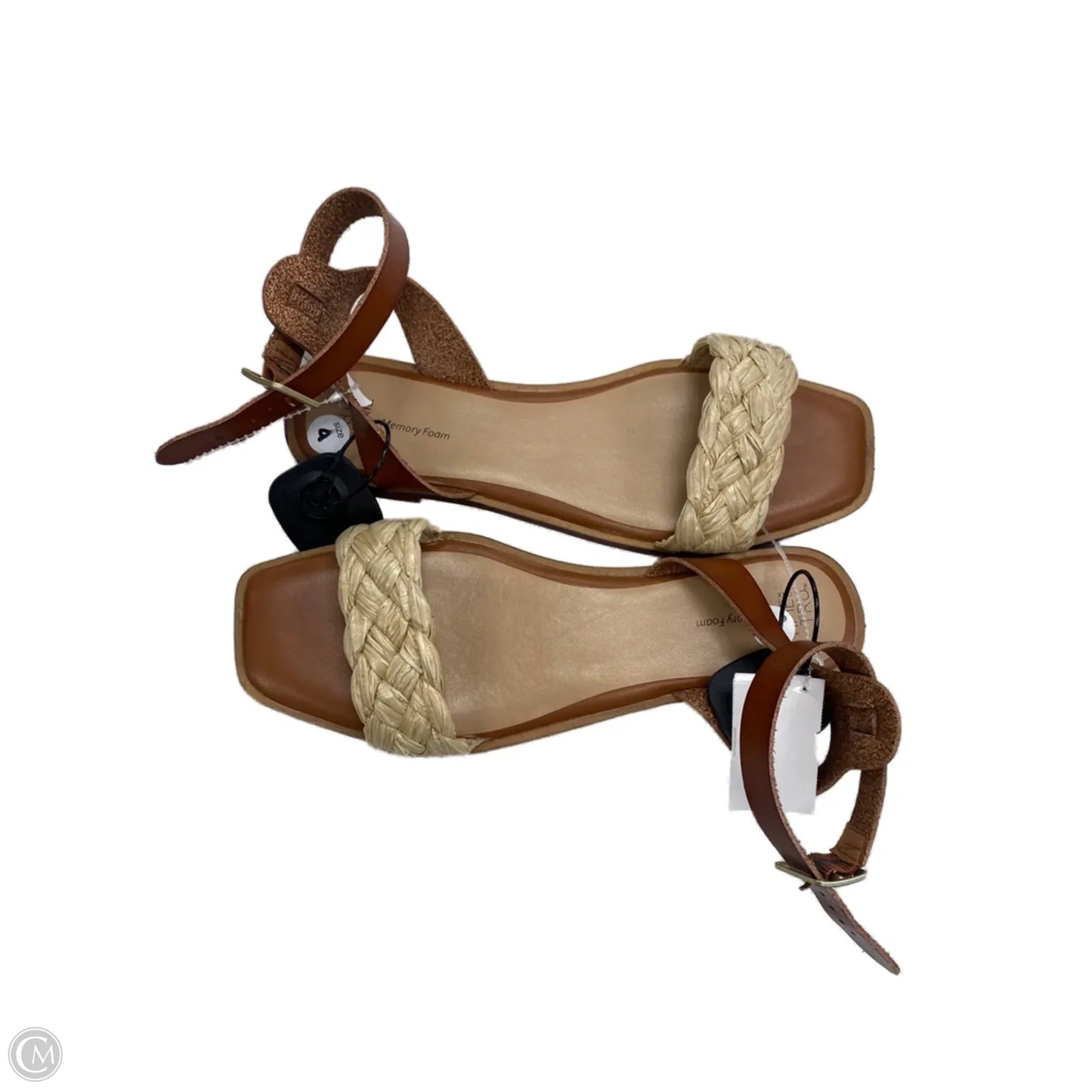 Sandals Flats By Time And Tru In Brown, Size: 9