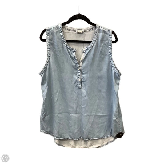 Top Sleeveless By Liz Claiborne In Blue, Size: Xl