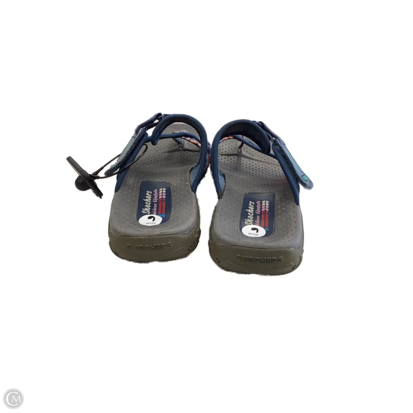 Sandals Flats By Skechers In Blue & Grey, Size: 6