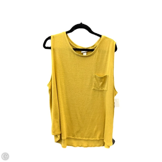 Tank Top By Ava & Viv In Yellow, Size: 3x