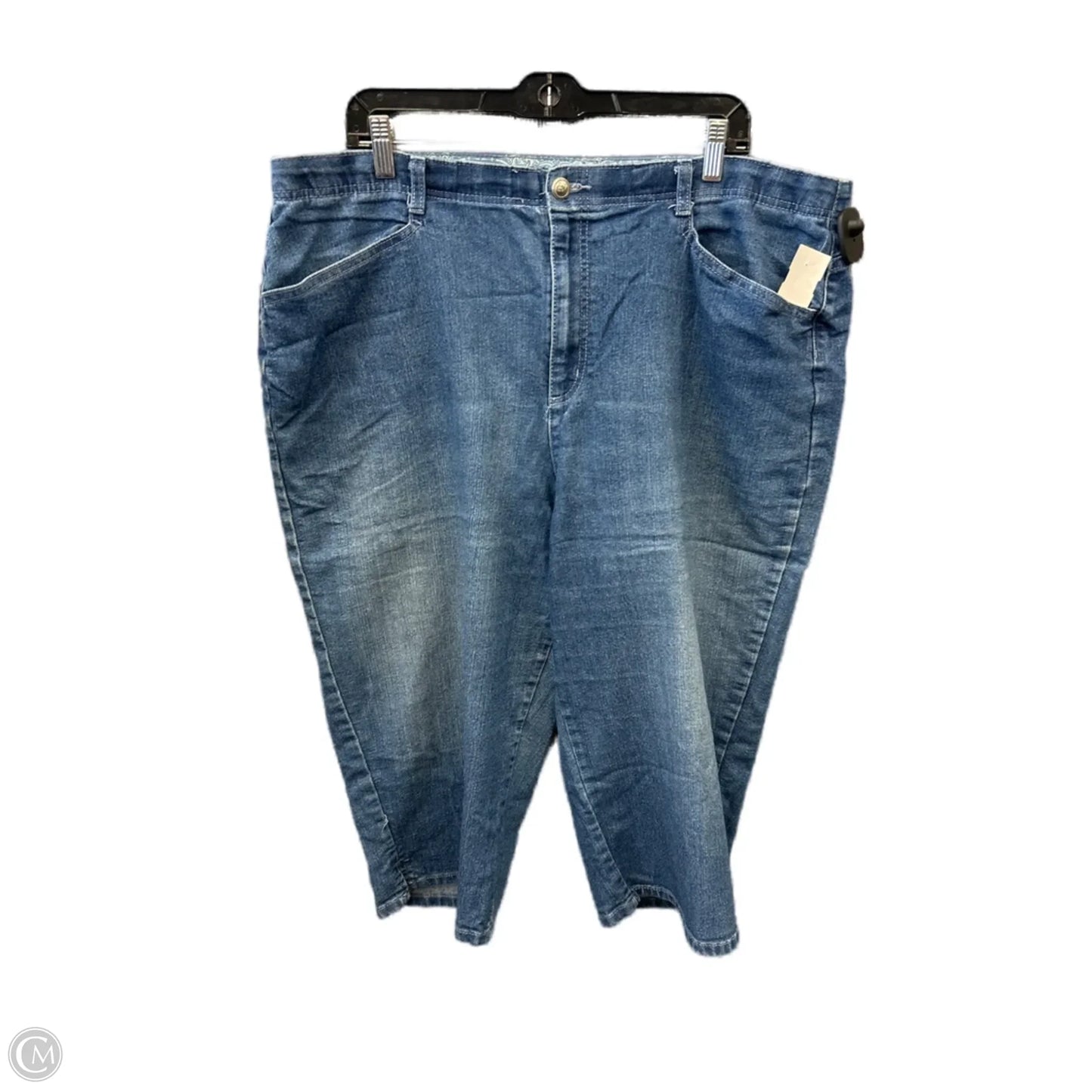 Capris By Gloria Vanderbilt In Blue Denim, Size: 20