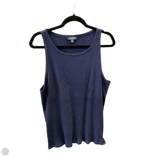 Tank Top By Lauren By Ralph Lauren In Navy, Size: Xxl