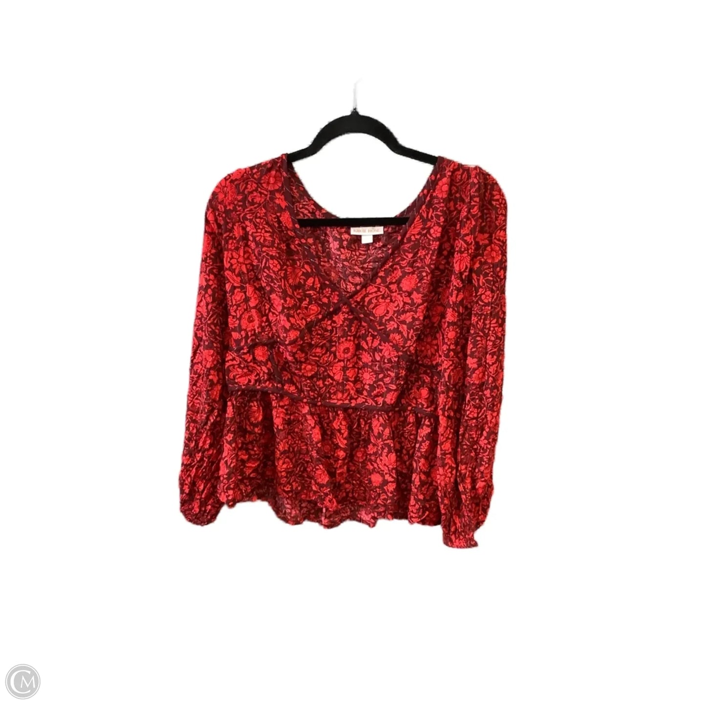 Top Long Sleeve By Knox Rose In Red, Size: Xxl