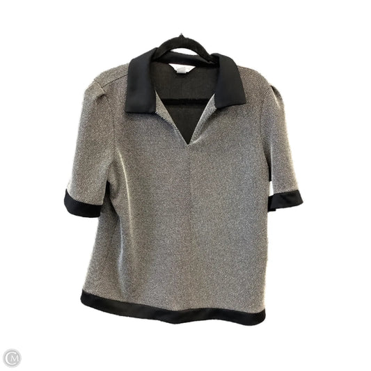 Top Short Sleeve By Liz Claiborne In Grey, Size: L