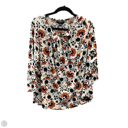 Top Long Sleeve By Liz Claiborne In Multi-colored, Size: 1x
