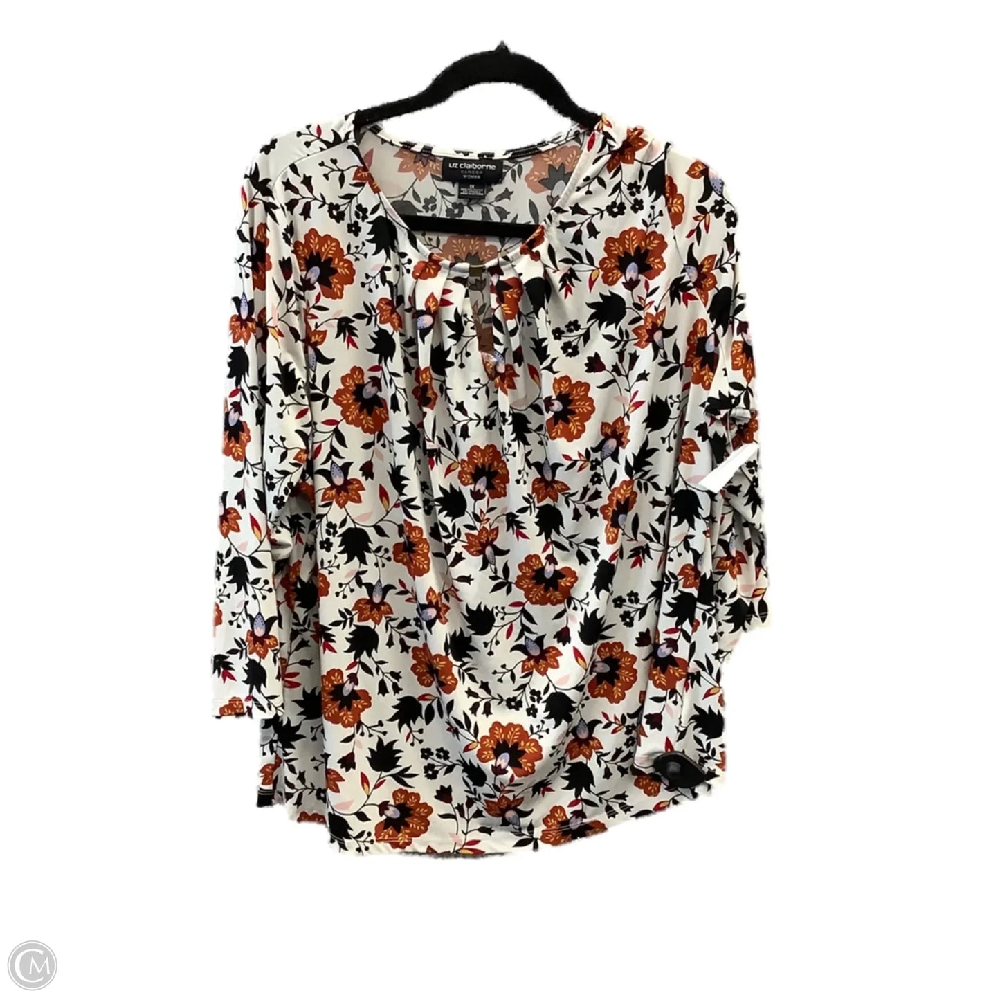 Top Long Sleeve By Liz Claiborne In Multi-colored, Size: 1x