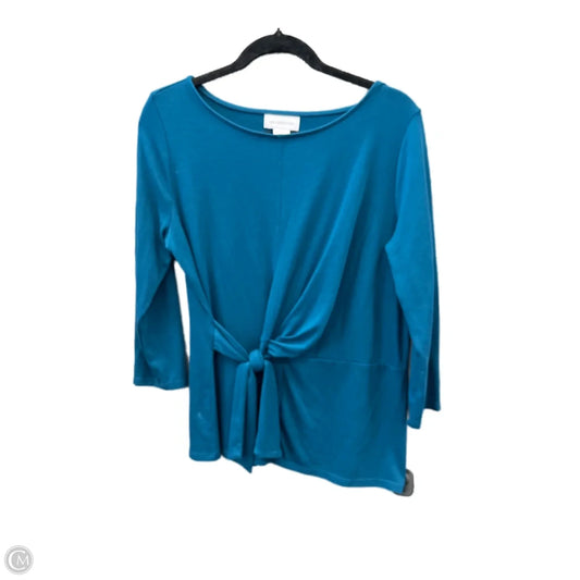 Top Long Sleeve By Liz Claiborne In Blue, Size: M
