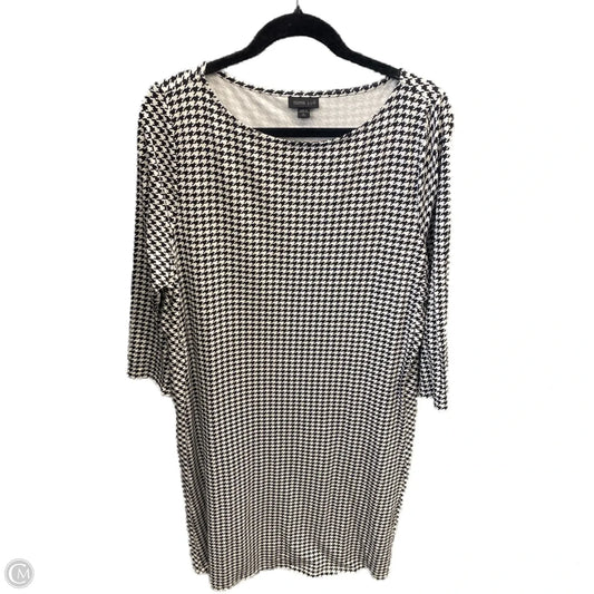 Dress Casual Midi By J. Jill In Black & White, Size: Xl