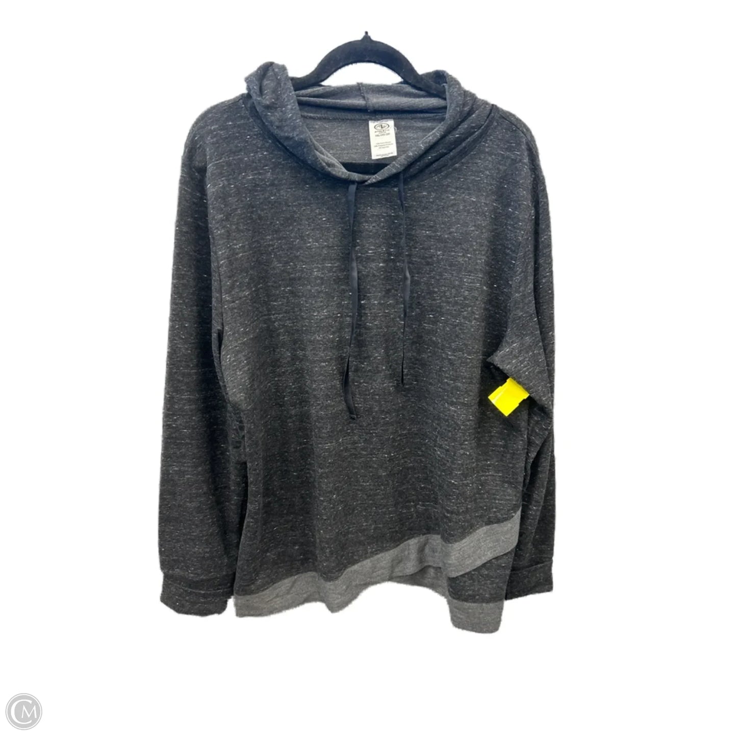 Athletic Top Long Sleeve Hoodie By Athletic Works In Grey, Size: Xxl