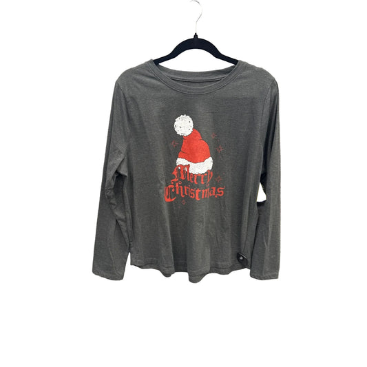 Top Long Sleeve By Sonoma In Grey, Size: Xl