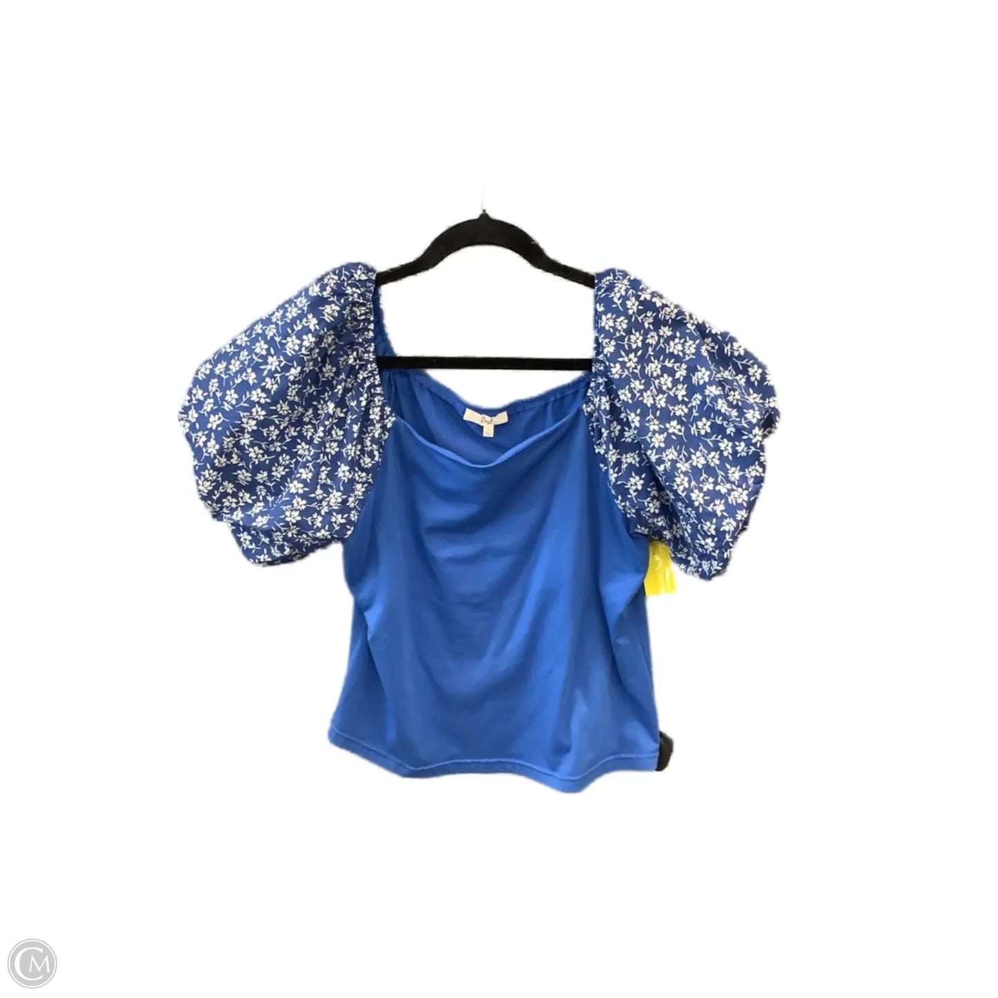 Top Short Sleeve By Easel In Blue, Size: L