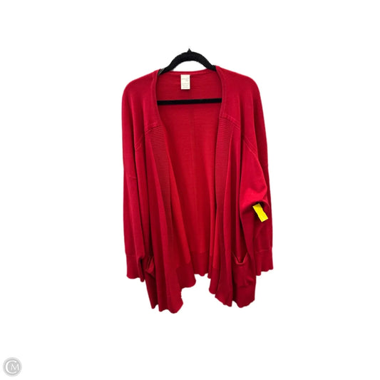 Cardigan By Terra & Sky In Red, Size: 3x