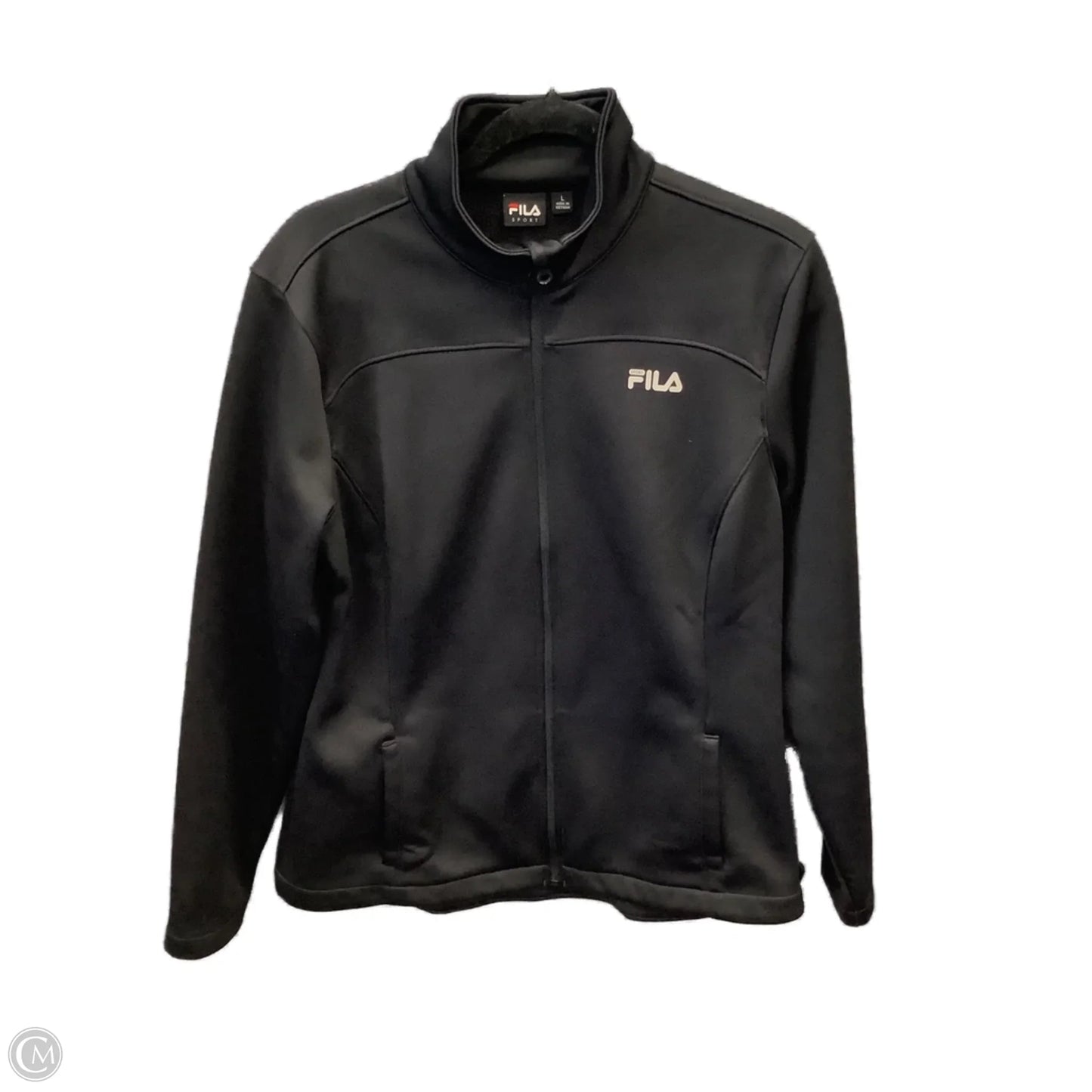 Athletic Jacket By Fila In Black, Size: L