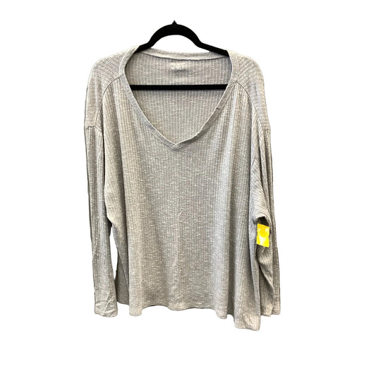 Top Long Sleeve By Maurices In Grey, Size: 2x