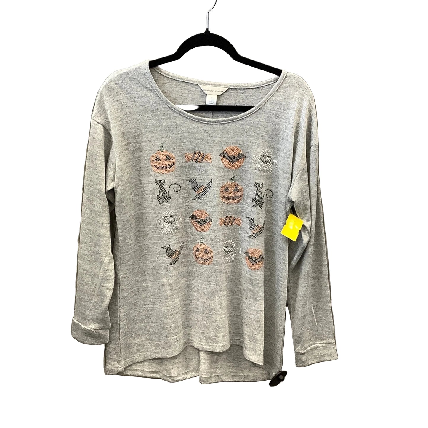 Top Long Sleeve By Christopher And Banks In Grey, Size: M