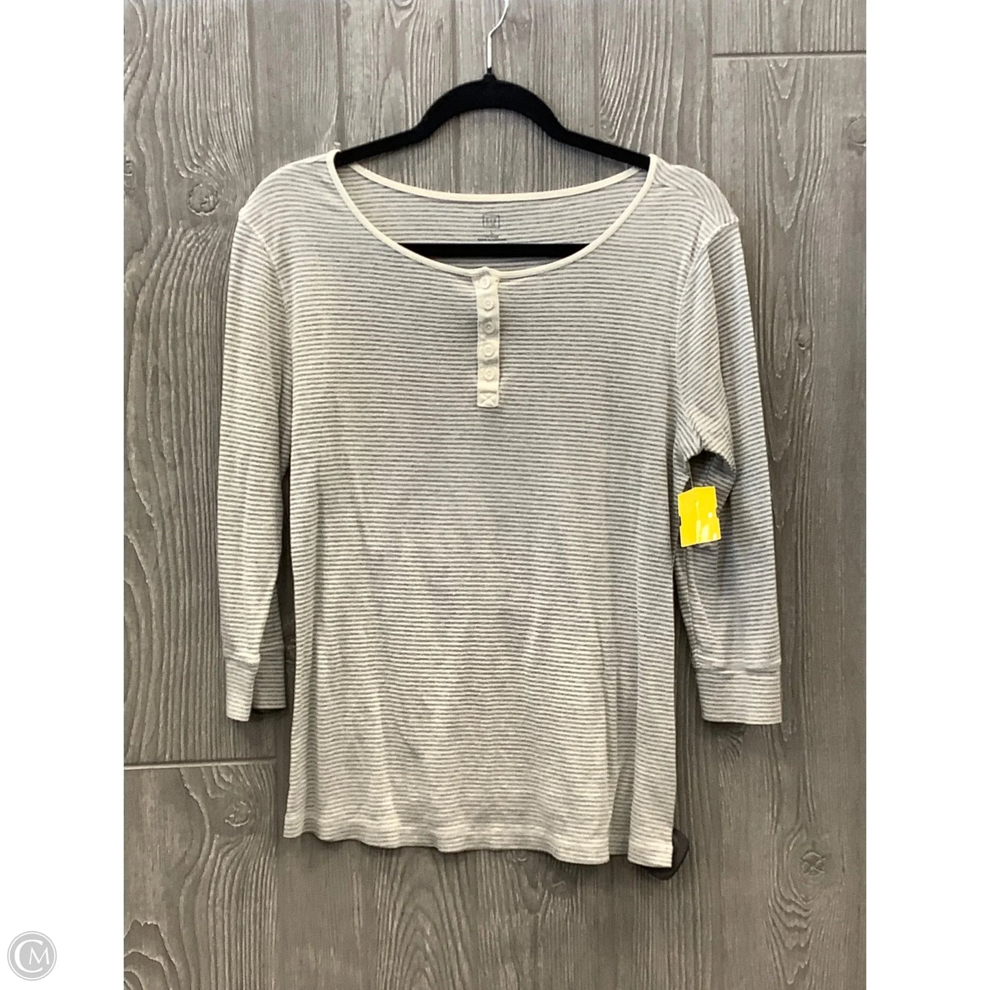 Top Long Sleeve By Gap In Striped Pattern, Size: L