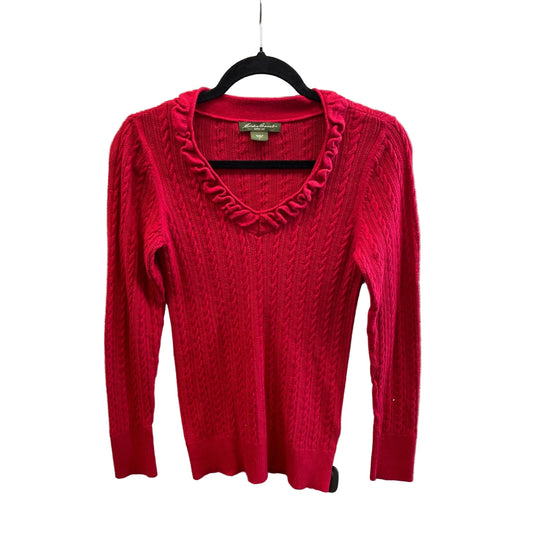 Sweater By Eddie Bauer In Red, Size: S