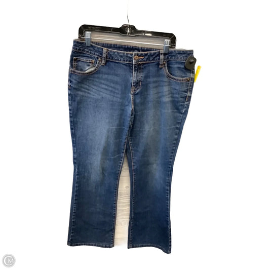 Jeans Boot Cut By Apt 9 In Blue Denim, Size: 12