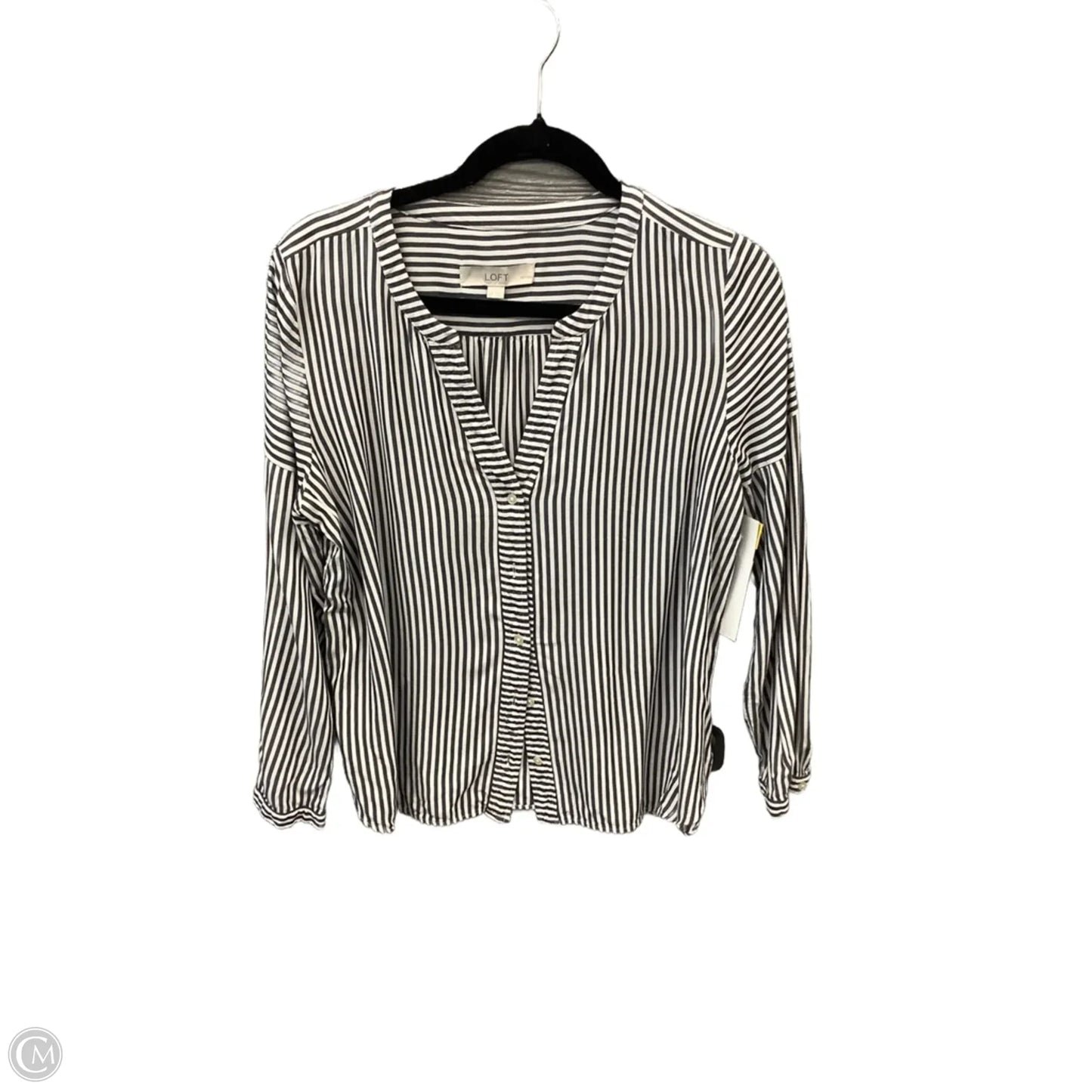 Top Long Sleeve By Loft In Striped Pattern, Size: Lp