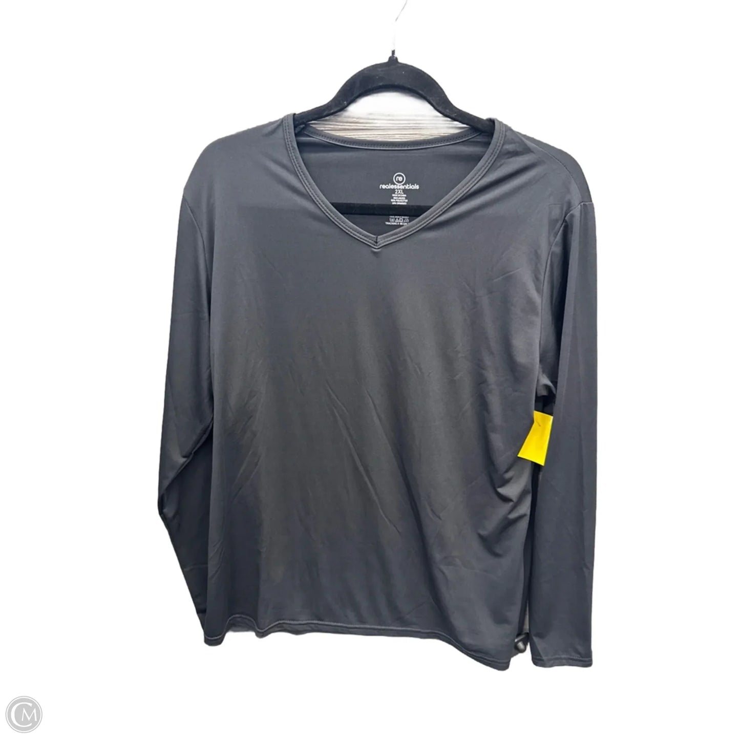 Top Long Sleeve Basic By Clothes Mentor In Black, Size: 2x