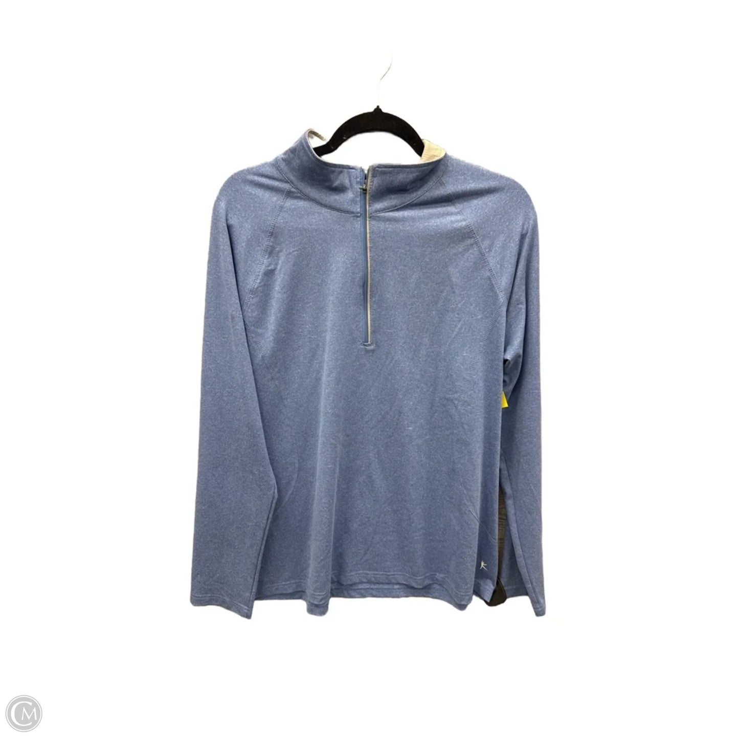 Athletic Top Long Sleeve Collar By Danskin Now In Blue, Size: Xxl