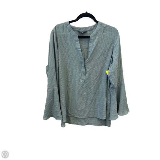 Top Long Sleeve By Simply Vera In Blue, Size: Xxl