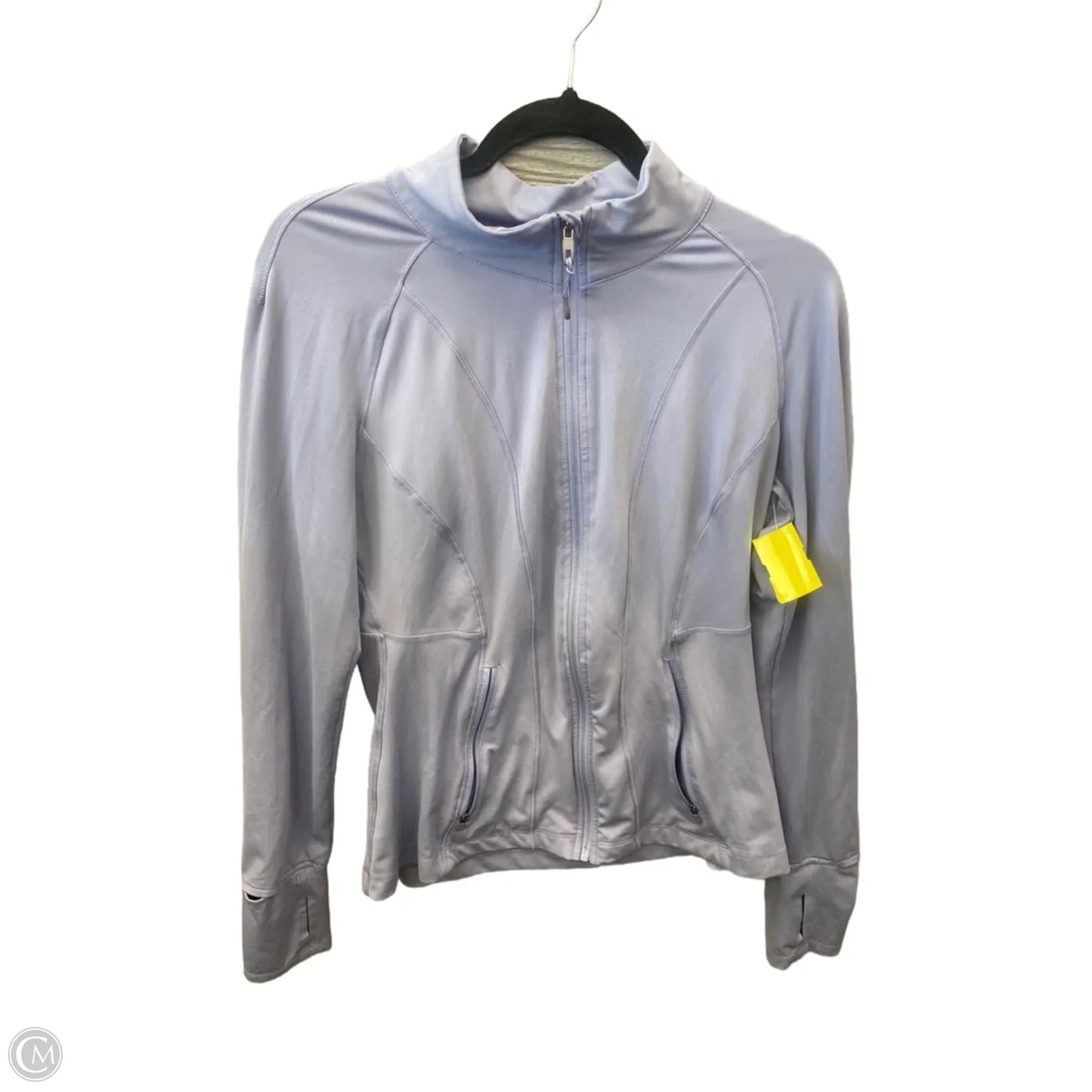 Athletic Top Long Sleeve Collar By Avia In Blue, Size: L