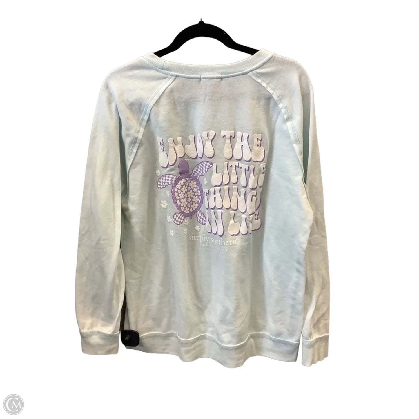 Top Long Sleeve By Simply Southern In Blue, Size: M