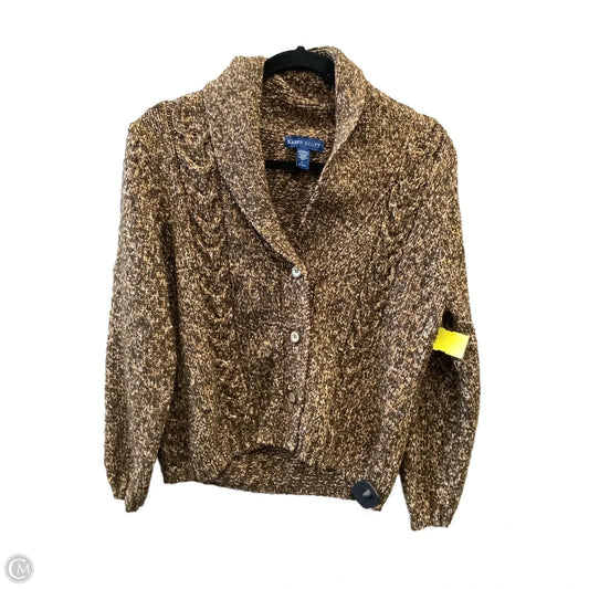 Sweater Cardigan By Karen Scott In Brown, Size: L