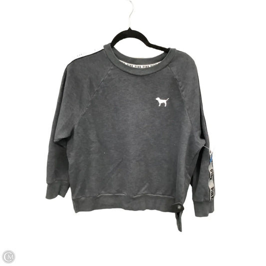 Sweatshirt Crewneck By Pink In Grey, Size: M