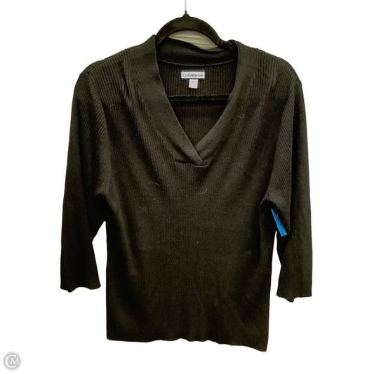 Top Long Sleeve By Croft And Barrow In Black, Size: Xl